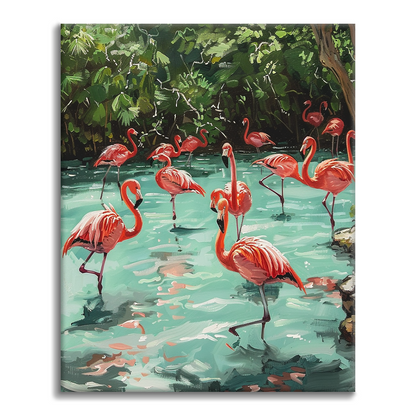 Flamingos - Paint by Numbers