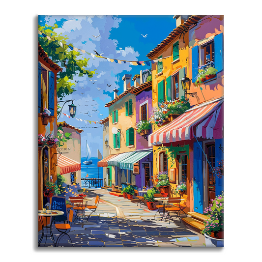 Mediterranean Town - Paint by Numbers