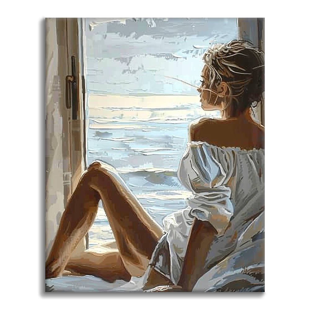 Seaside Contemplation  - Paint by Numbers