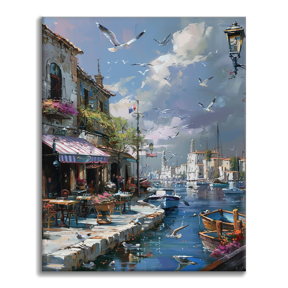 Waterfront Corner - Paint by Numbers