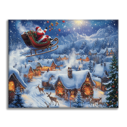 Santa's Winter Flight - Paint by Numbers