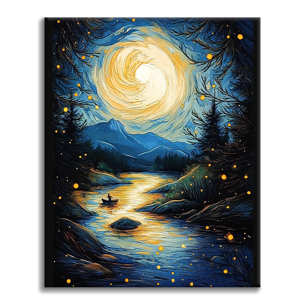 Star and Moonlight - Paint by Numbers