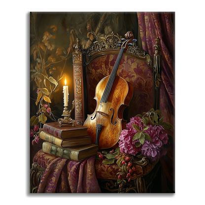 Violin and Book - Paint by Numbers