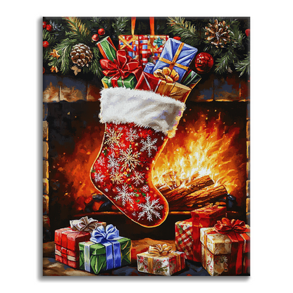 Christmas Stocking - Paint by Numbers