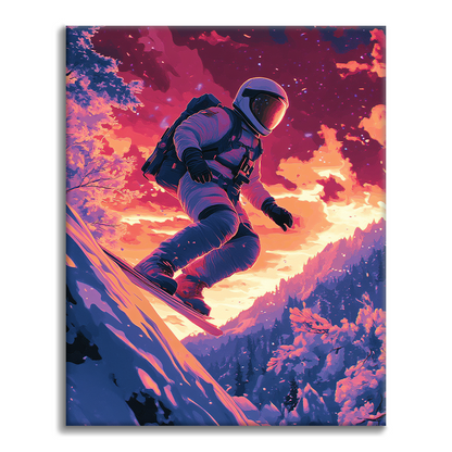 Cosmic Ski Adventure - Paint by Numbers