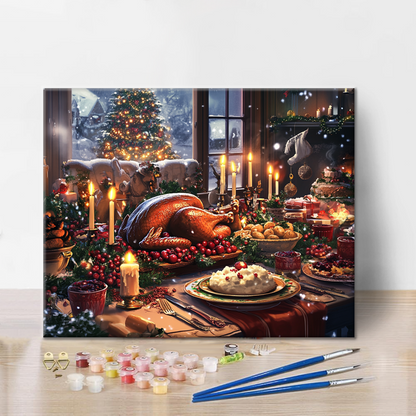 Christmas Dinner - Paint by Numbers