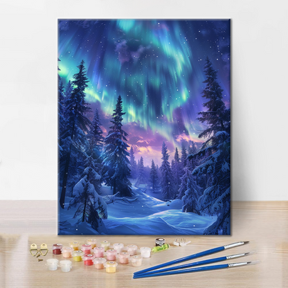 Aurora Forest - Paint by Numbers