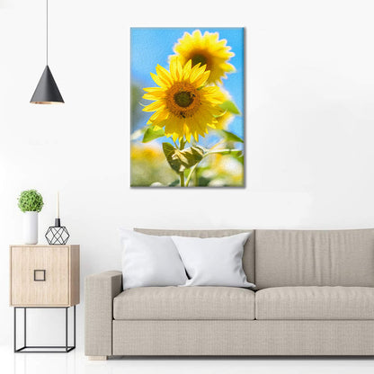 A Yellow Sunflower - Paint by Numbers