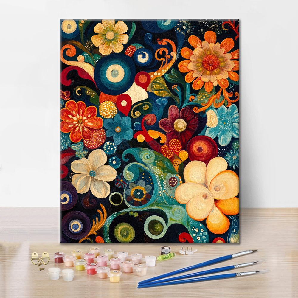 Abstract Flowers - Paint by Numbers