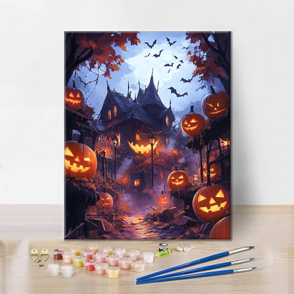 Pumpkin Castle - Paint by Numbers