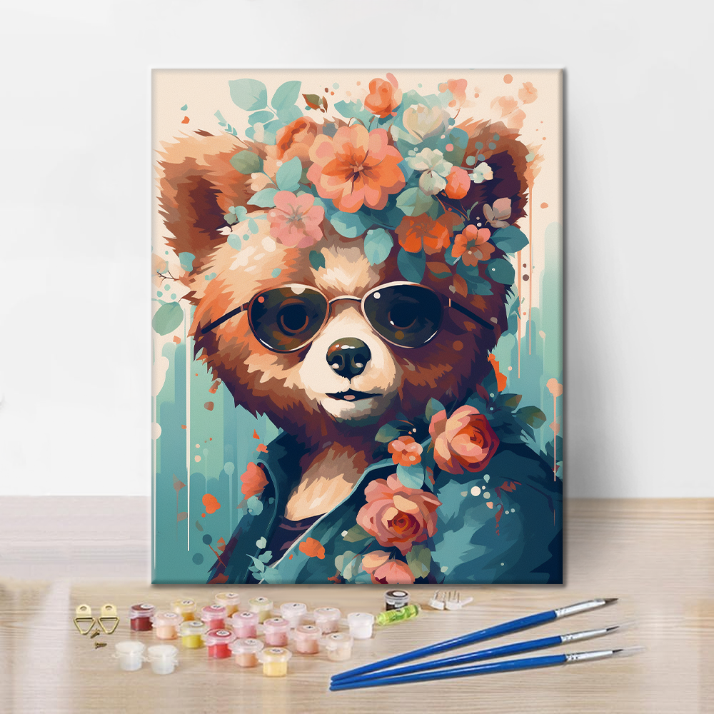 Furry Bear - Paint by Numbers