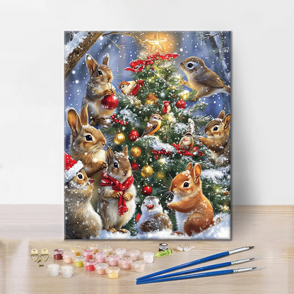 Christmas and Critters - Paint by Numbers