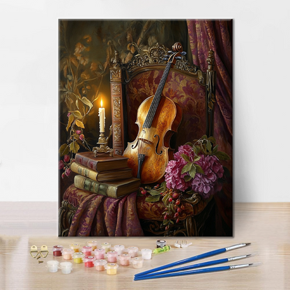 Violin and Book - Paint by Numbers