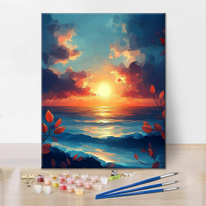 Sunset Over The Sea - Paint by Numbers