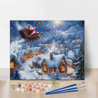 Santa's Winter Flight - Paint by Numbers