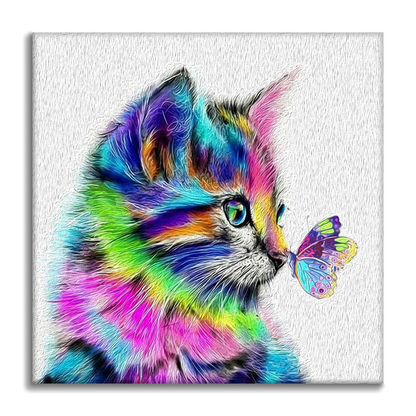 Cats And Butterflies - Paint by Numbers