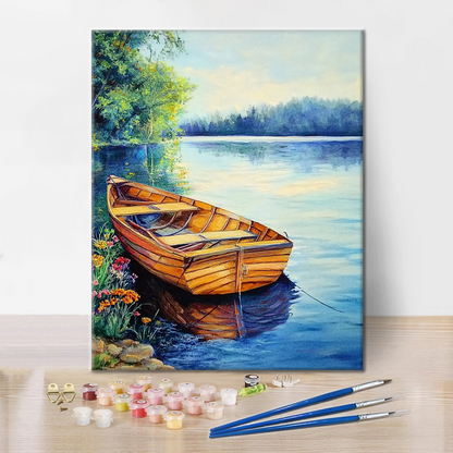 Boats in the Lake - Paint by Numbers