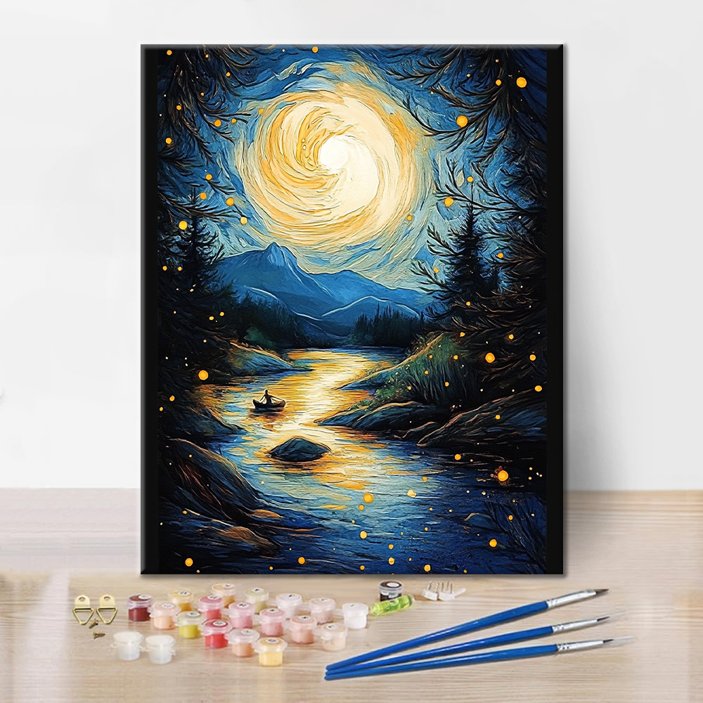 Star and Moonlight - Paint by Numbers