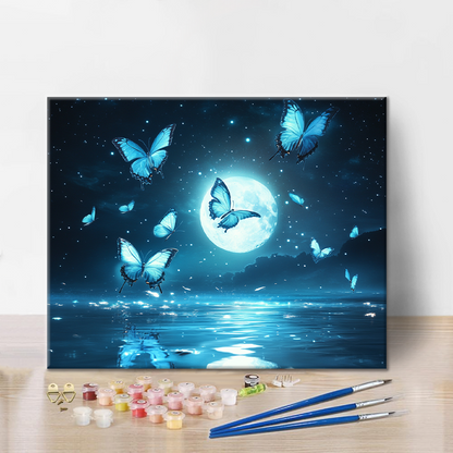 Butterfly in the Moonlight - Paint by Numbers