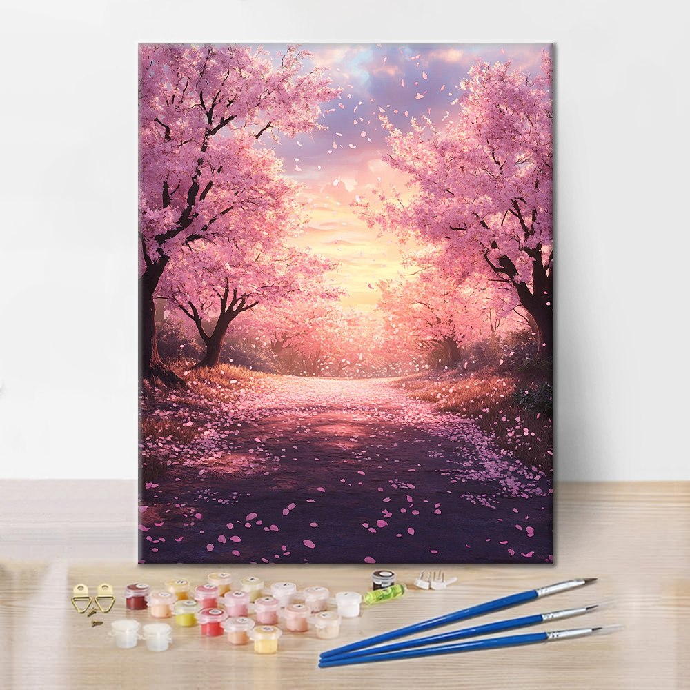 Sakura Walkway - Paint by Numbers