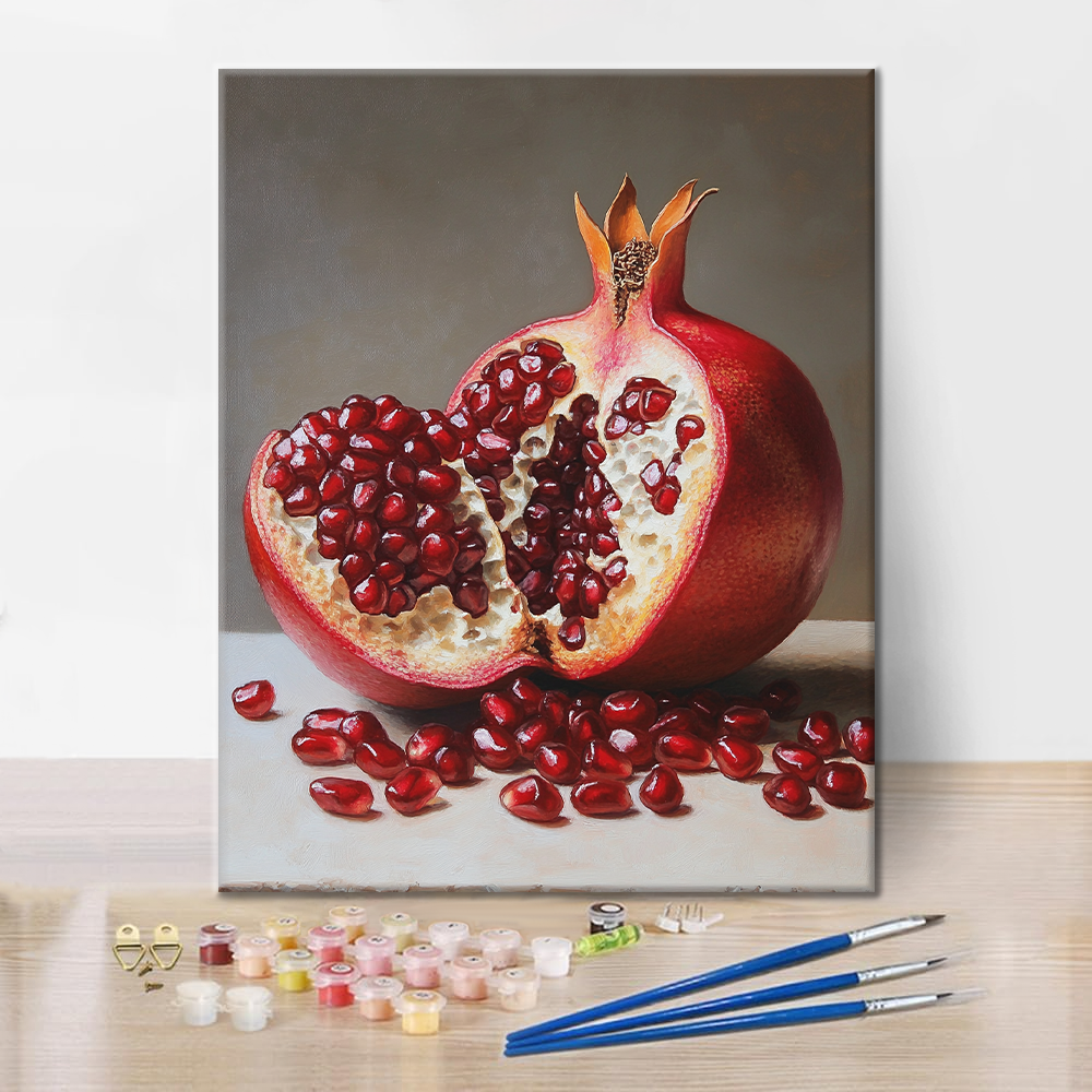 Ruby Seeds of Pomegranate - Paint by Numbers