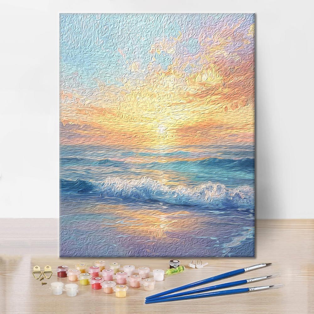 Sunrise Over the Sea - Paint by Numbers