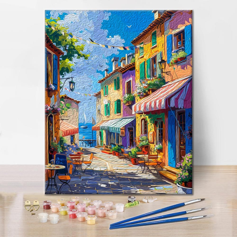 Mediterranean Town - Paint by Numbers