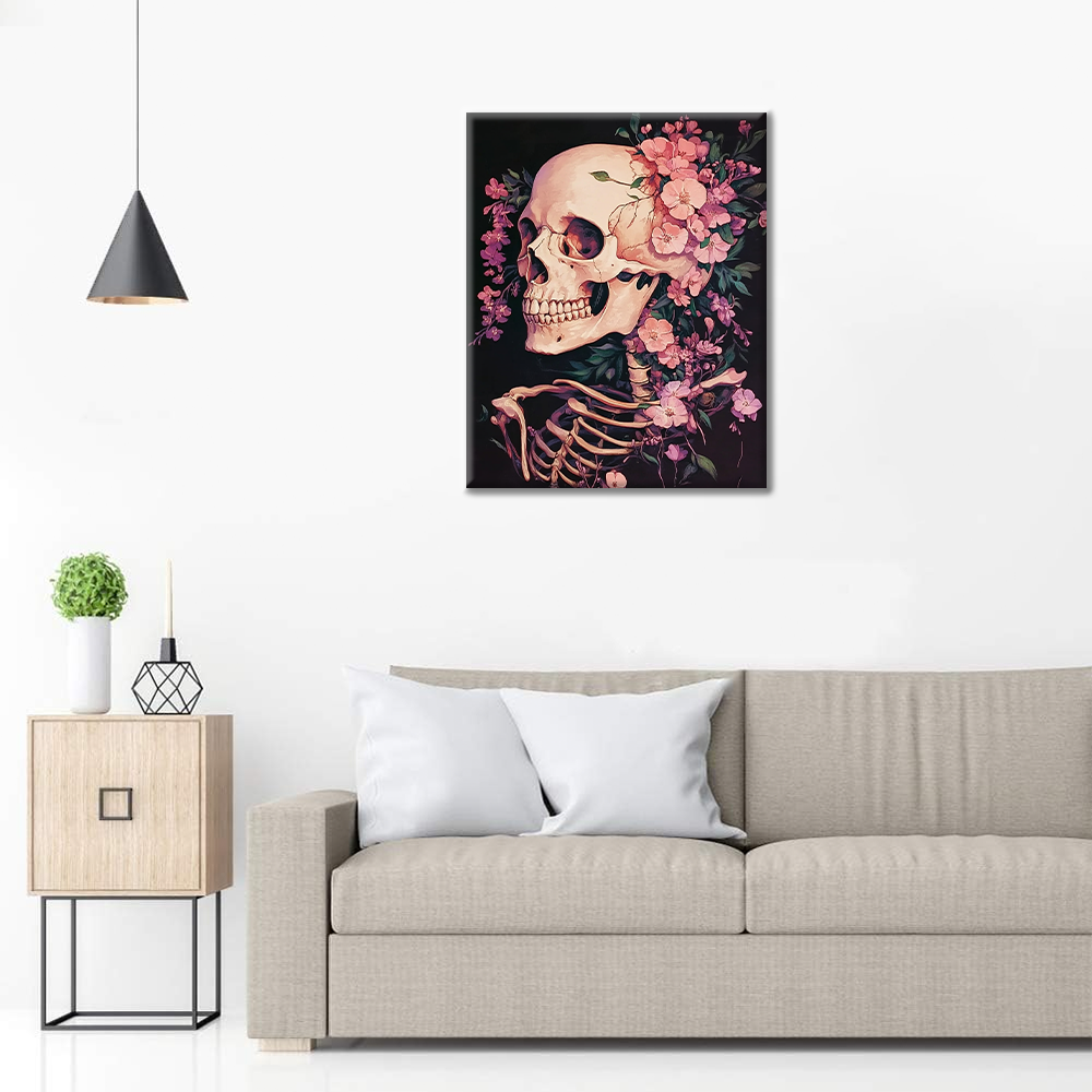 Floral Skull - Paint by Numbers