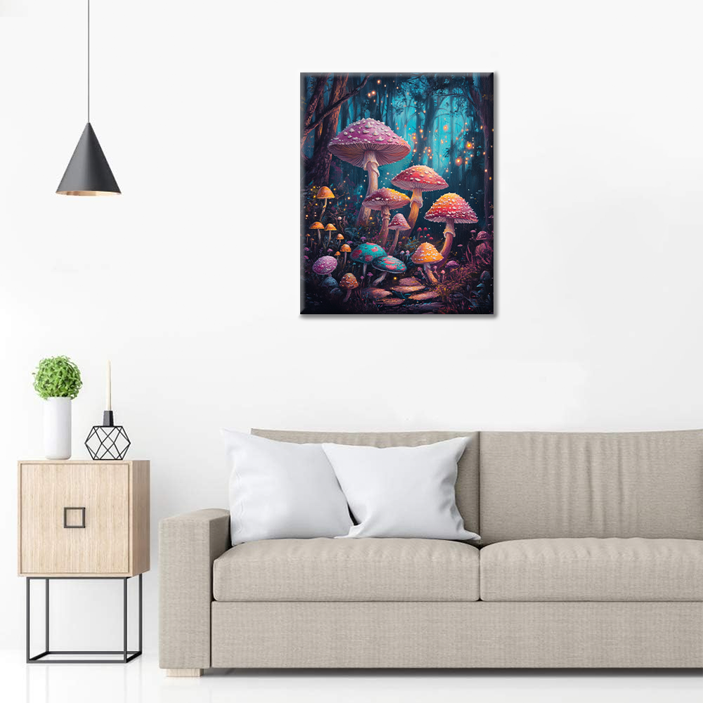 Enchanted Mushroom Grove - Paint by Numbers