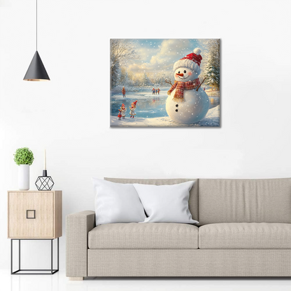 Christmas Snowman - Paint by Numbers