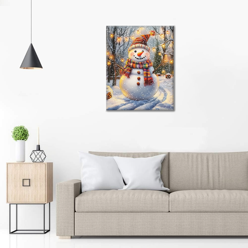 Festive Snowman - Paint by Numbers