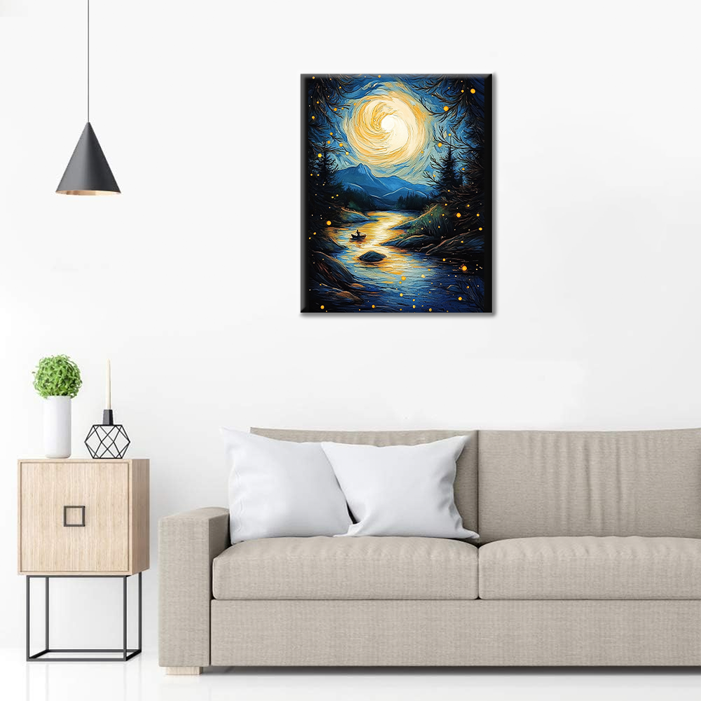 Star and Moonlight - Paint by Numbers