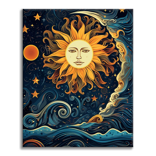 The Sun and Moon Dance Together - Paint by Numbers