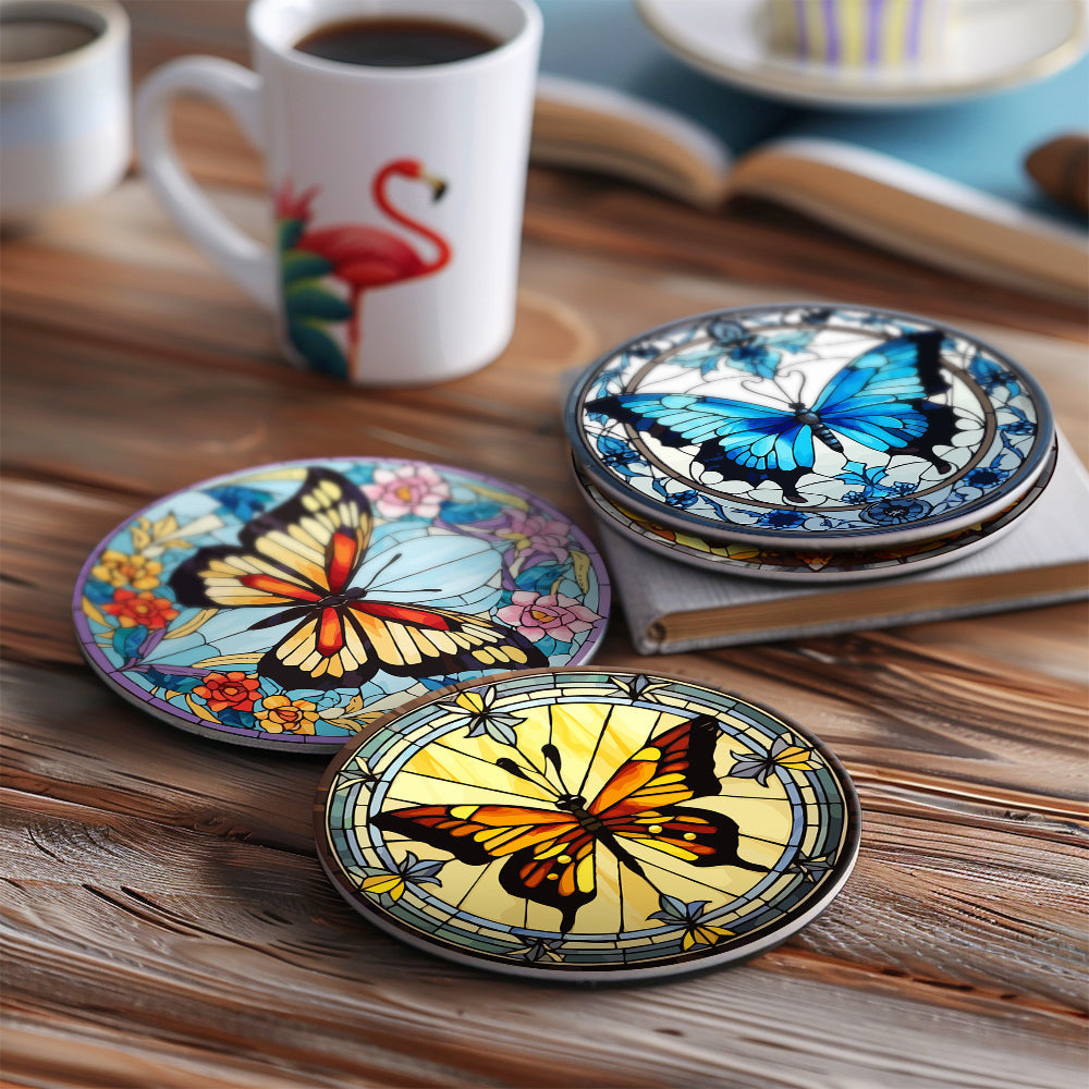 Coasters - Butterfly - Paint by Numbers