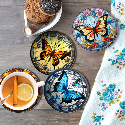 Coasters - Butterfly - Paint by Numbers