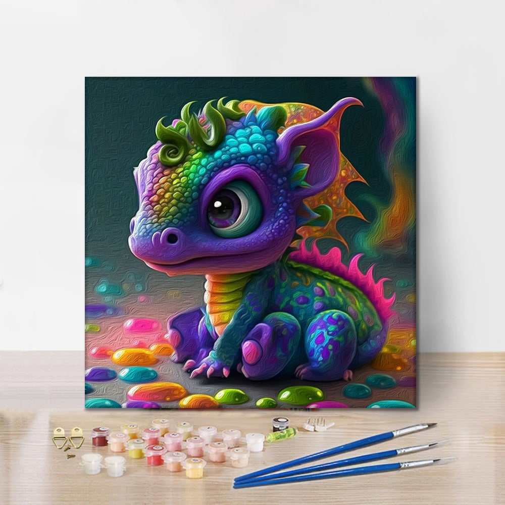 Cute Little Dragon - Paint by Numbers