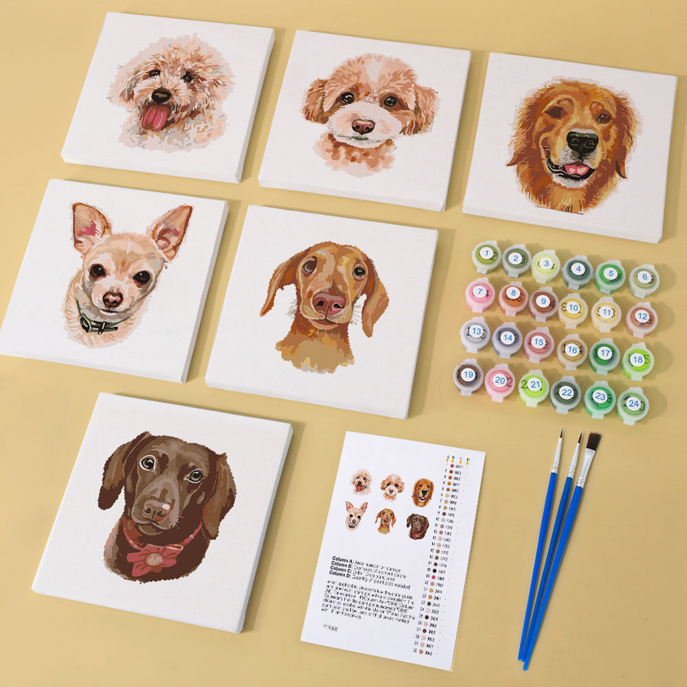 Dog Set - Paint by Numbers