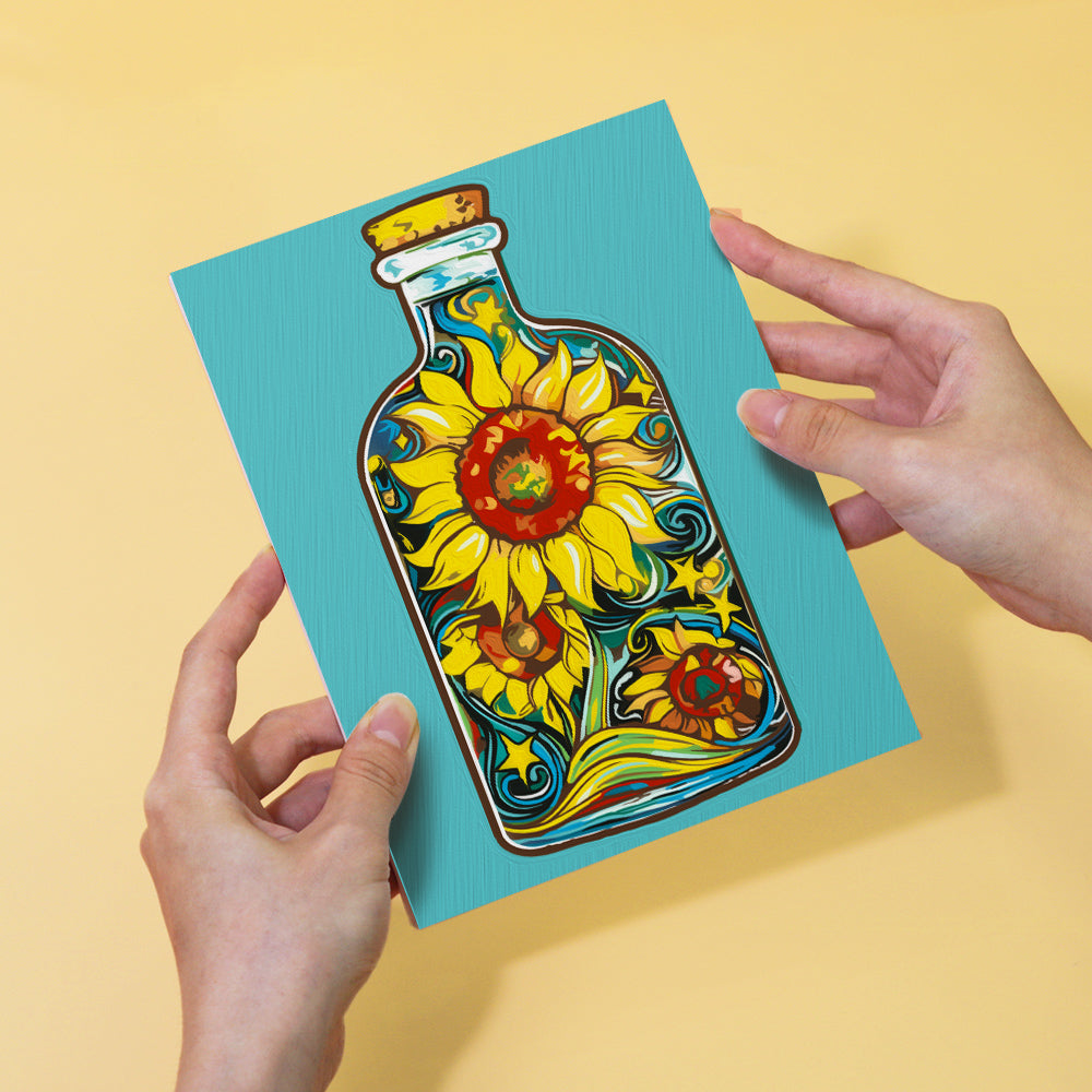 Bottle and flowers - Paint by Numbers