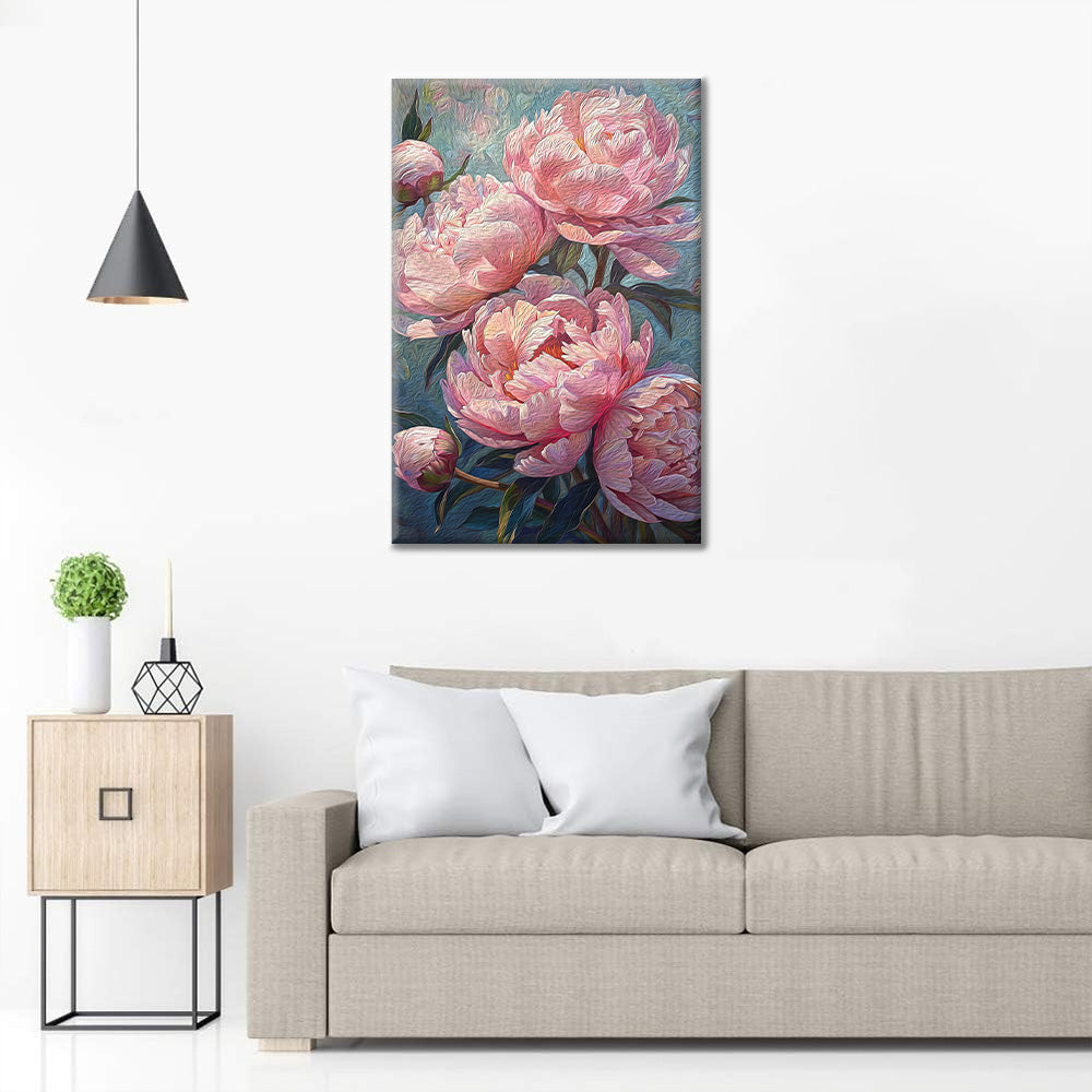 Pink peonies - Paint by Numbers